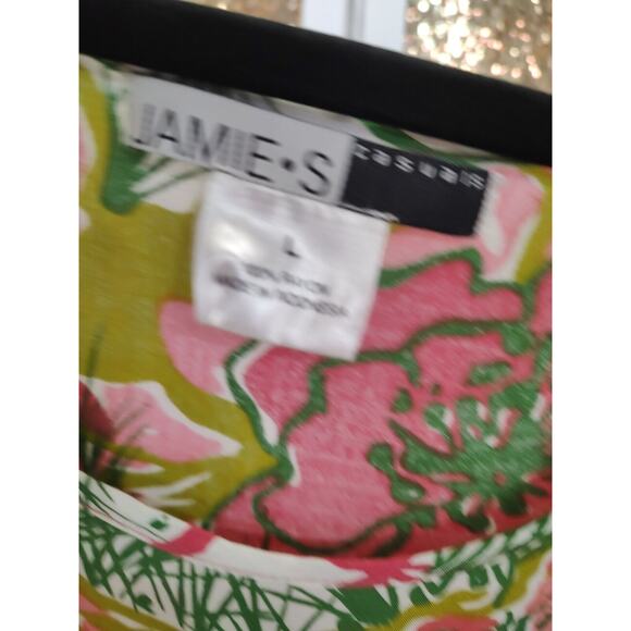 Vintage James.S Casuals Floral Dress Large Vacation and Tropical - Picture 15 of 16